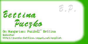 bettina puczko business card